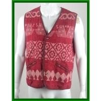 Venetti - Size: M - Red - Waistcoat