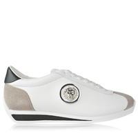 versus versace lion head leather trainers