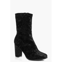 Velvet Sock Boot - black