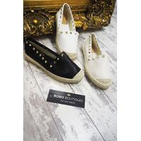 Verona studded espadrille pumps