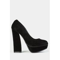 Velvet Block Heel Shoes