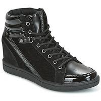 versace jeans womens shoes high top trainers in black