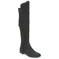 vero moda vmanne leather overknee boot womens high boots in black