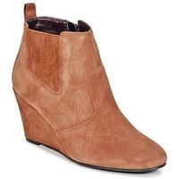 vero moda vmlone leather wedge bot womens low ankle boots in brown