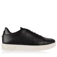 VERSACE Croc Effect Leather Trainers