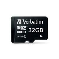 Verbatim Micro Sdhc Media Memory Card Low Power Consumption Class 2 32 Gb