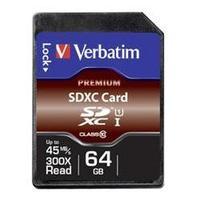 Verbatim 44024 64GB SDXC Card Class 10, UHS-I 45MB/s