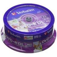 verbatim dvdr 8x dl printable 25pk