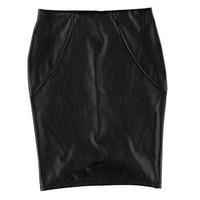 VERO MODA Womens Leather Look Slim Fit Skirt