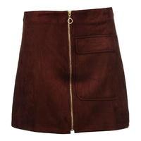 Vero Moda Isla Fake Suede Mini Skirt