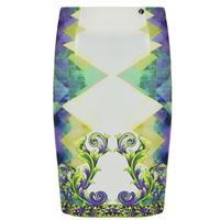 versace collection printed pencil skirt