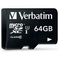 Verbatim Premium Class 10 Uhs-i Microsdxc Card 64gb With Adapter