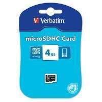 verbatim micro sdhc media memory card low power consumption capacity 4 ...