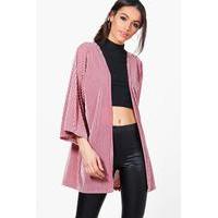 Velvet Rib Kimono - pink