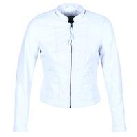 vero moda queen womens leather jacket in blue