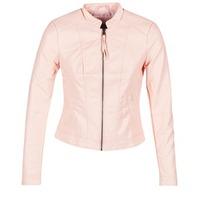 vero moda queen womens leather jacket in pink