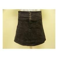 Vero Moda - Size: 10 - Black cotton denim- Mini skirt