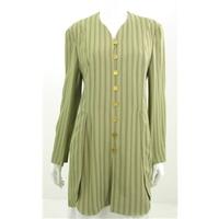 Verse Size 12 Beige And Gold Striped Long Jacket