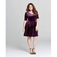 Velour Skater Dress