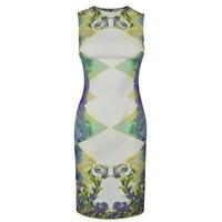 versace collection printed sleeveless dress