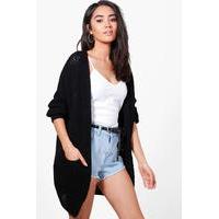 Verity Loose Knit Boyfriend Cardigan - black