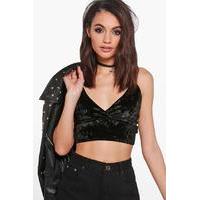 velvet bralet black