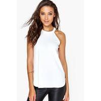 Verity High Neck Strap Top - cream