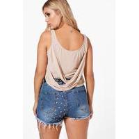 Verity Wrap Back Top - stone