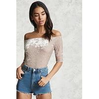 Velvet Off-the-Shoulder Top