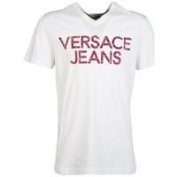 Versace Jeans Printed T-Shirt in White B3GLA74636591-003 women\'s T shirt in white