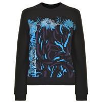 versus versace floral embroidered sweatshirt