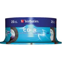 verbatim 43710 cd r azo data vinyl printable 700mb 80min pack of 25