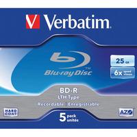 verbatim 43753 bd r sl lth type 25gb 6x pack of 5