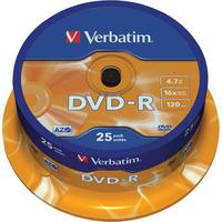 Verbatim 43522 DVD-R 4.7GB 16x Matt Silver Spindle - 25 Pack