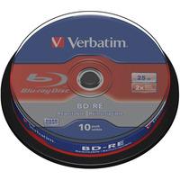 verbatim 43694 bd re sl 25gb 2x pack of 10