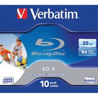 Verbatim 43713 BD-R SL 25GB 6x Printable - Pack Of 10