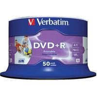 Verbatim 43512 DVD+R Wide Inkjet Printable No ID Brand 16x 4.7GB -...