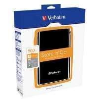 Verbatim Store N Go Portable Hard Drive 2.5inch Usb 3.0 Backup Software 480mb/s 500gb Black