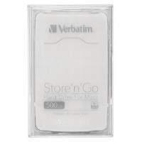 Verbatim Store N Go 500gb Hard Drive For Macs Usb 3.0 5400rpm 8mb External (white)