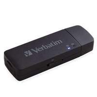 Verbatim 49160 MediaShare Mini Wireless MicroSD Card Reader - Black