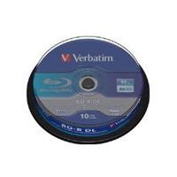 verbatim bd r dl 50gb 6x blu ray media 10 pack spindle