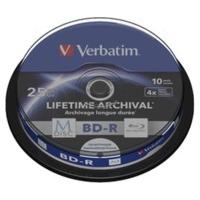 verbatim bd r m disc 25gb 4x inkjet printable 10pk cakebox