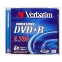 verbatim dvdr dl 8 5gb 240min 8x 1pk jewel case