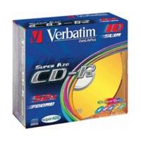 Verbatim CD-R 700MB 80min 52x AZO Colour 10pk Slim Case