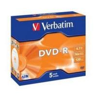 Verbatim DVD-R 4, 7GB 120min 16x Matt Silver 5pk Jewel Case
