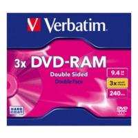 Verbatim DVD-RAM 9, 4GB 240min 3x Typ IV Double-Sided 1pk Cartridge Typ 4