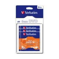 verbatim dvd r mini 1 4gb 30min 16x matt silver 3pk jewel case