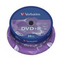 Verbatim DVD+R 4, 7GB 16x Matt 25pk Spindle
