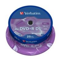 verbatim dvdr dl 8 5gb 8x printable 25pk spindle