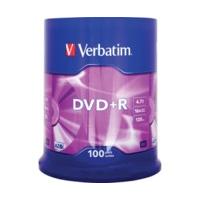 Verbatim DVD+R 4, 7GB 120min 16x Matt Silver 100pk Spindle